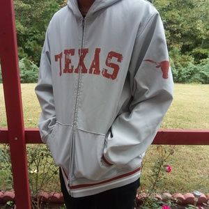 Vintage Mens Texas Longhorns Hooded Jacket, Large